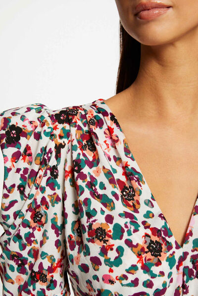 Short-sleeved t-shirt floral print multico ladies'