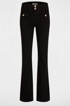Bootcut jeans with flap pockets black women