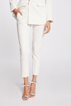 Cropped cigarette trousers ecru women