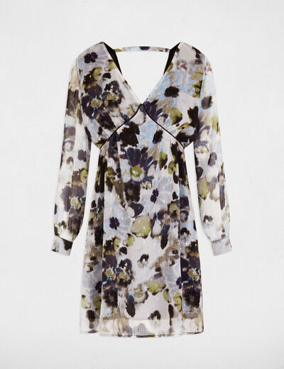 Printed mini straight dress multicolored women