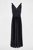 Robe longue cache coeur bleu marine femme