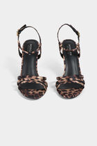 Printed sandals with heels multicolor women