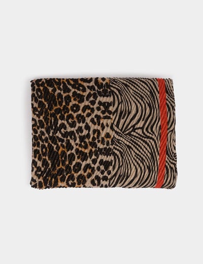 Pleated printed scarf multicolor women