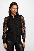 Long-sleeved shirt black women
