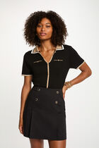 Jupe courte ajustée noir femme