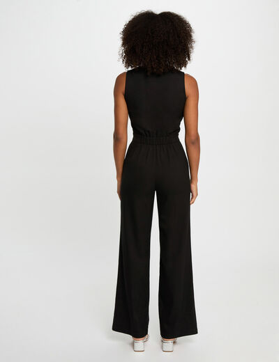 Jumpsuit with V-neck black women
