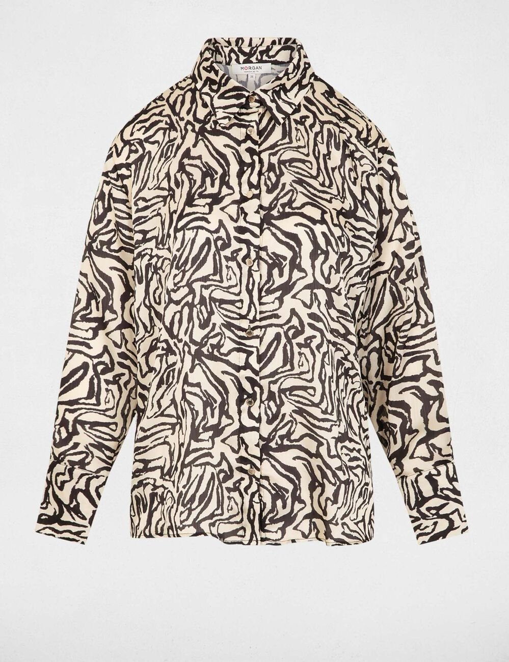 Printed long-sleeve shirt multicolor women