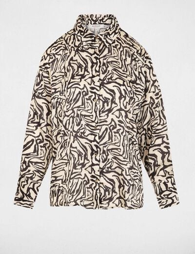 Printed long-sleeve shirt multicolor women