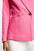 Waisted buttoned blazer pink women
