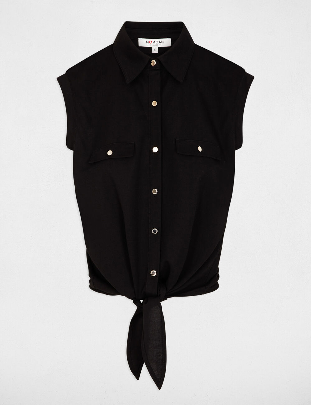 Sleeveless blouse black women