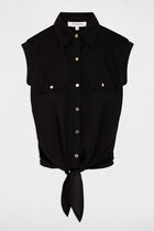 Sleeveless blouse black women