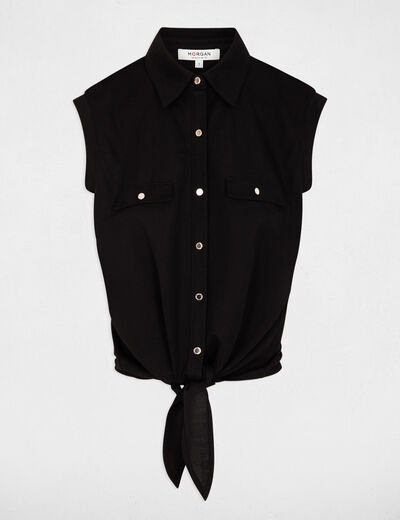 Sleeveless blouse black women