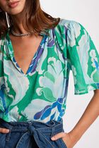 Short-sleeved blouse multicolor women