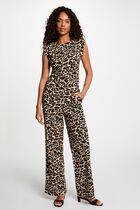 Straight-leg printed trousers multicolor women