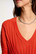 Jumper 3/4-length sleeves dark orange women