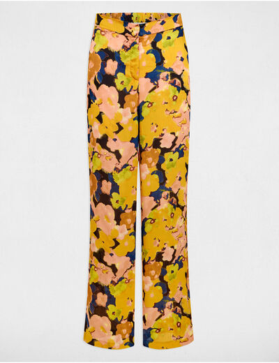 Printed wide leg trousers multicolor women