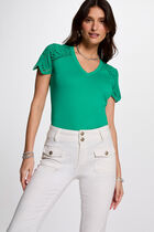 Short-sleeved t-shirt emerald green women