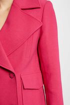 Short buttoned coat medium pink women