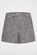 High-waisted tweed shorts multicolor women