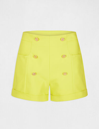 Straight city shorts with buttons aniseed ladies'