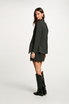 Blazer with stripes dark grey women