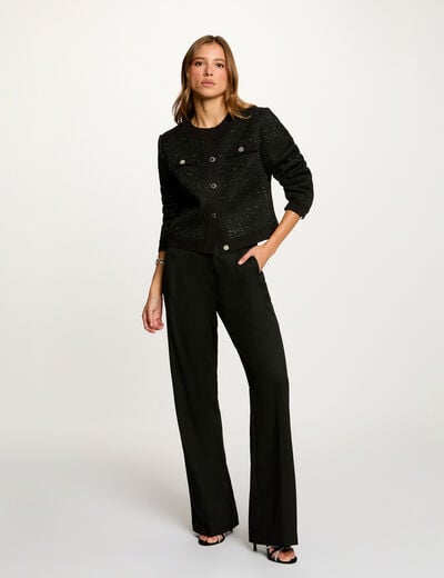 Flare trousers with darts black women