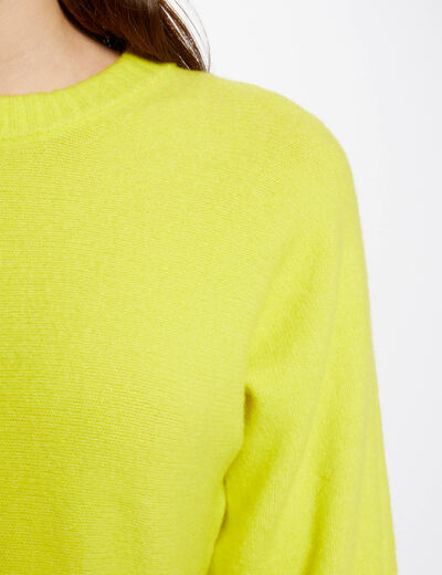 Long-sleeved jumper with round neck aniseed ladies'