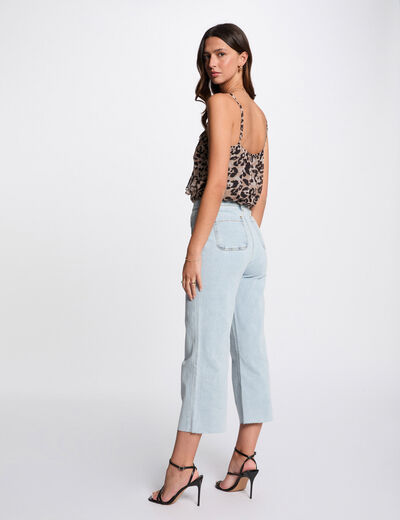 Printed top thin straps multicolor women