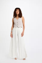 Printed sleeveless waistcoat multicolor women