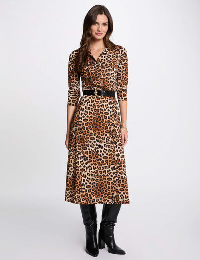 Printed mini straight dress multicolor women