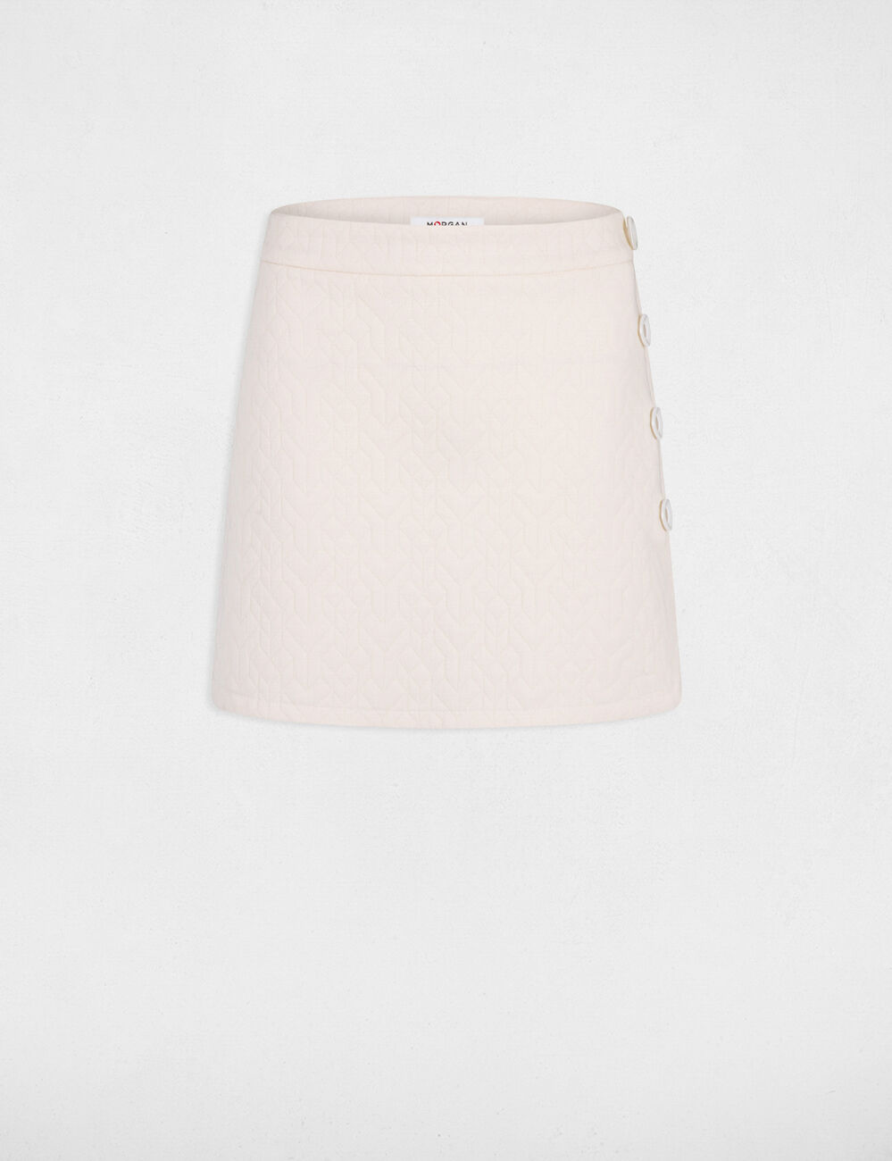 Quilted wrap skirt medium ecru women
