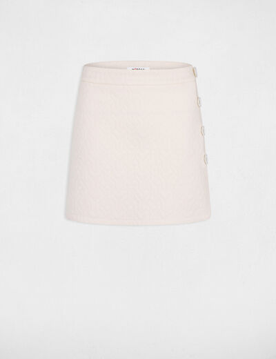 Quilted wrap skirt medium ecru ladies'