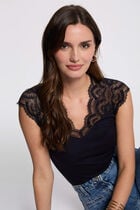 Short-sleeved t-shirt navy blue women