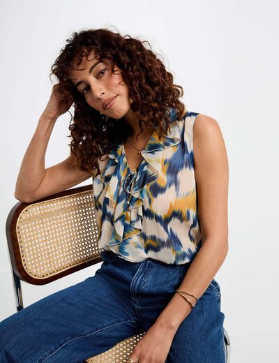 Sleeveless blouse multicolor women