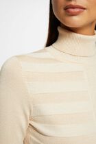 Long-sleeved jumper with turtleneck light pink women