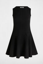 A-line mini dress black women
