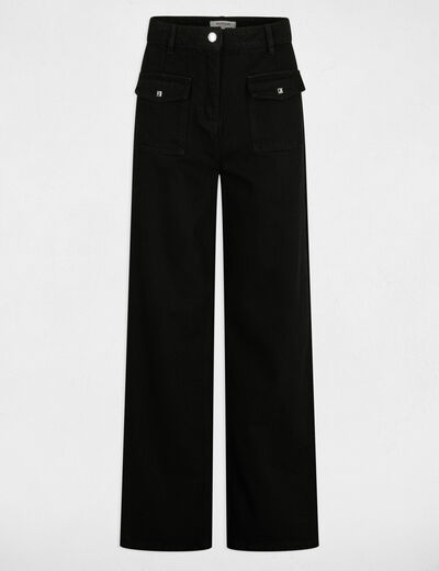 Wide leg jeans black women