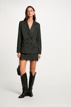 Blazer à rayures gris anthracite femme