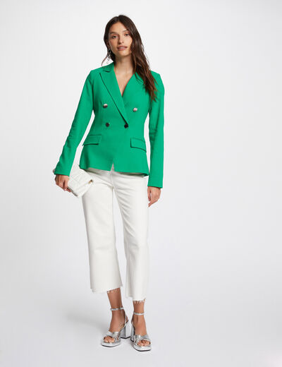 Double breasted blazer green ladies'