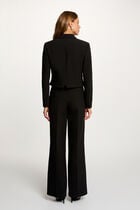 High-waisted wide trousers black women