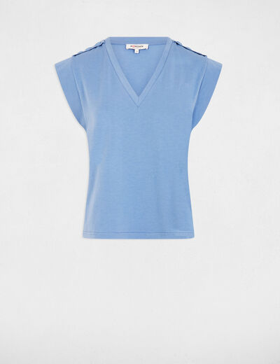Short-sleeved t-shirt grey denim women
