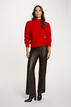 Jumper high collar red women