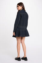 Oversized denim jacket blue women