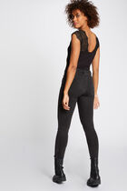 Short-sleeved t-shirt with lace black women