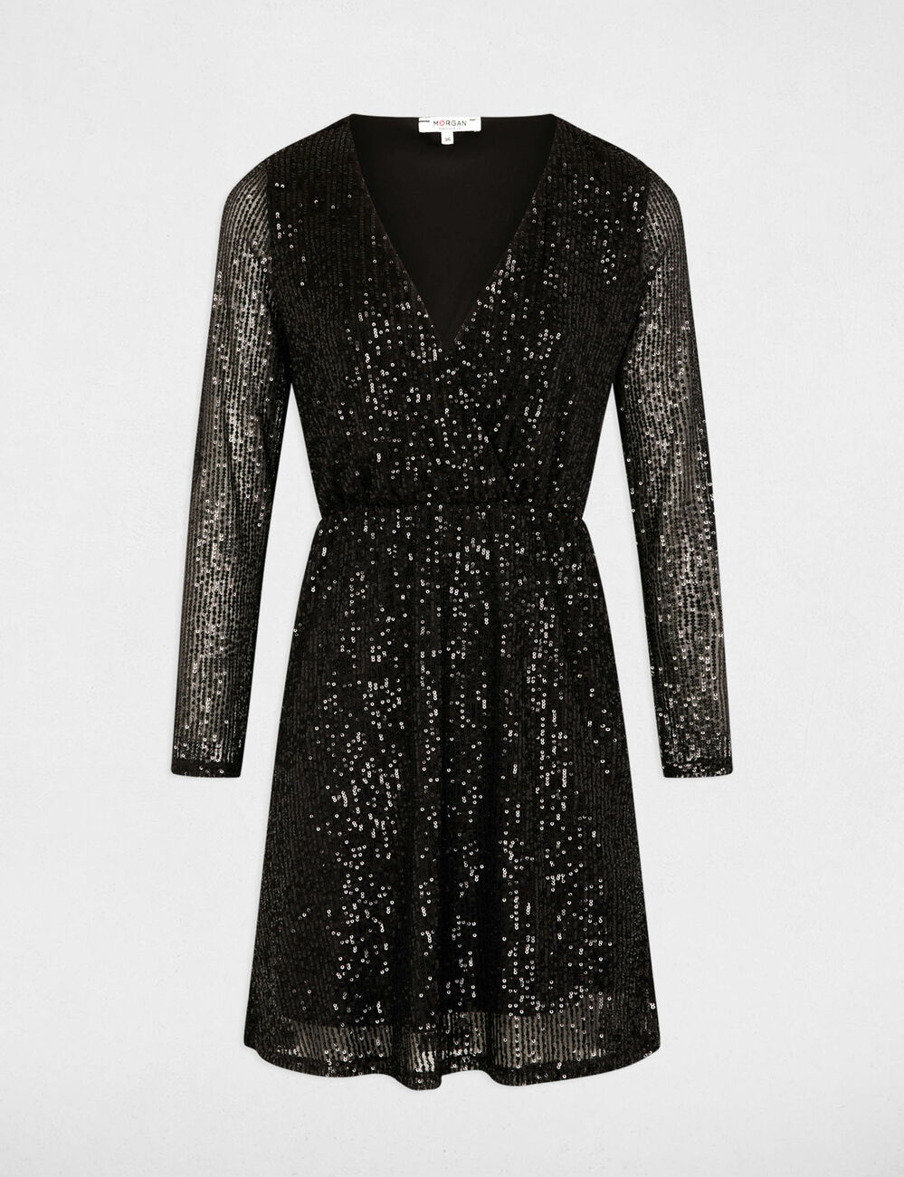 Fitted mini dress sequins black women