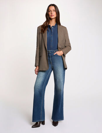 Straight jacket with tailored collar multicolor women