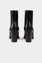 Elasticised boots with heels black women