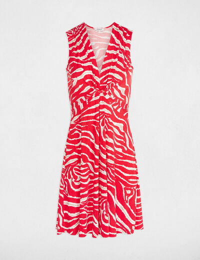 Printed fitted mini dress multicolor women