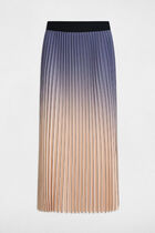 Jupe longue plissée rose clair femme
