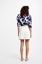Pleated mini skirt white women